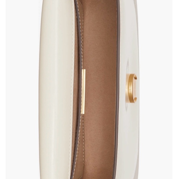 Tory Burch Ivory Crossbody Bag with Gold Accents - Picture 4 of 5